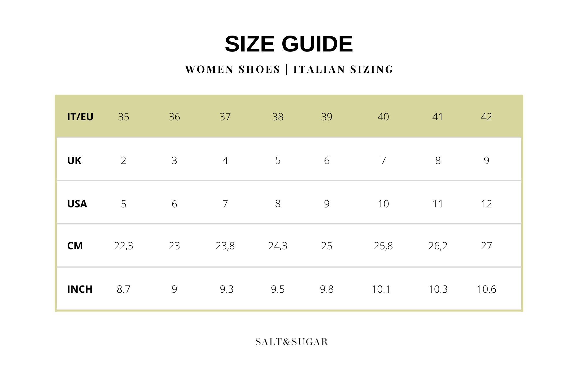 Size Guide Size Guide